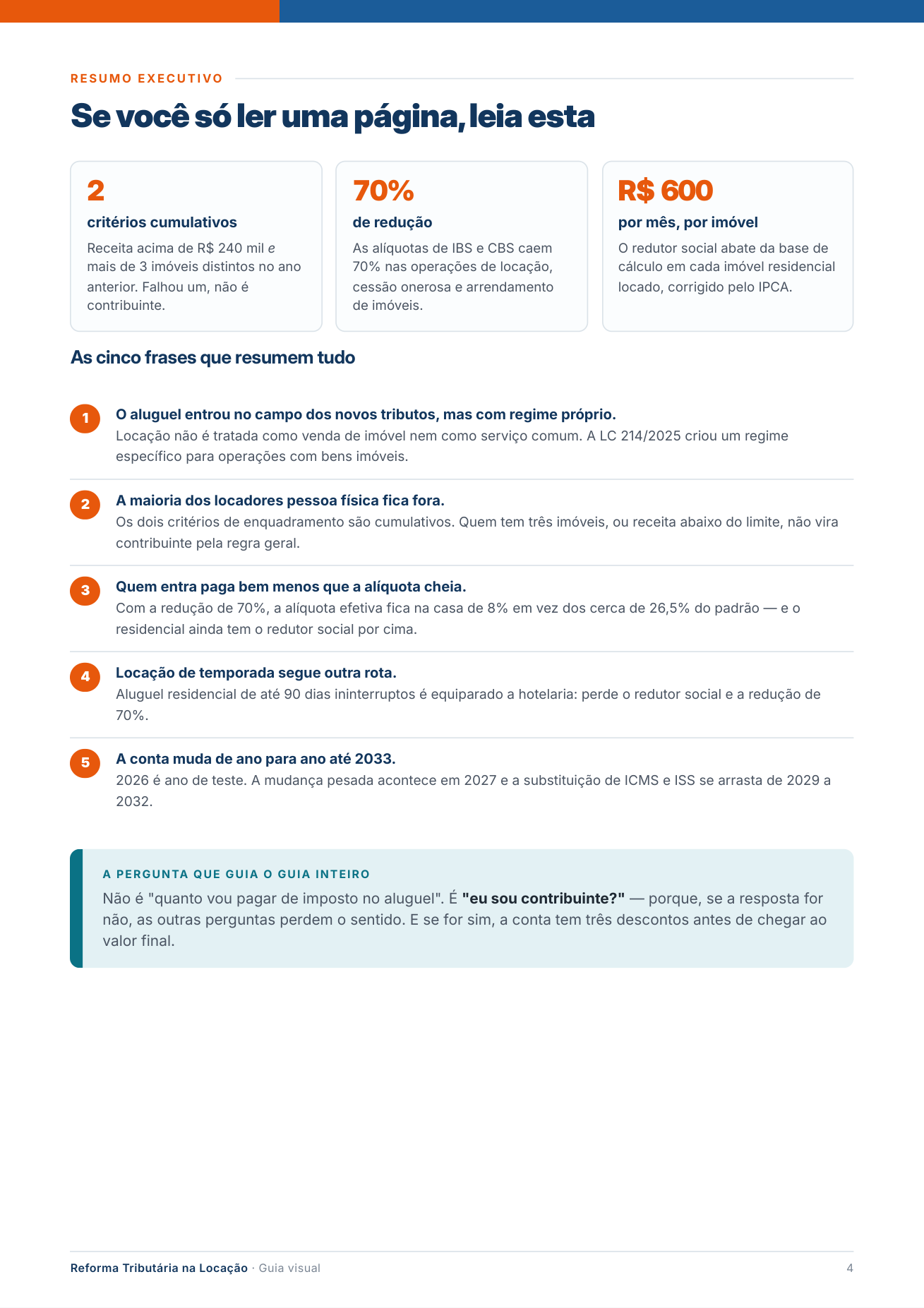 Página de resumo: os dois critérios, a redução de 70% e o redutor social de R$ 600